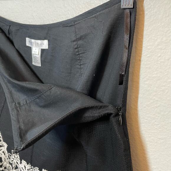 White House Black Market WHBM A-Line Skirt Mesh Embroidered 6 - Picture 4 of 6
